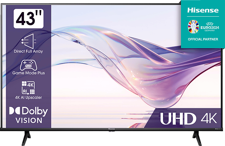 HISENSE 43A6K 4K UHD Smart TV LED (Flat, 43 Zoll / 108 cm, 4K, SMART TV, VIDAA U6)