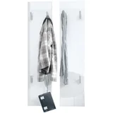 Vladon Garderobenpaneel Vladon 140 x 24 x 2 cm Weiß Hochglanz