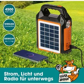 EasyMaxx Solar-Generator Kit 4500mAh schwarz/orange