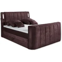Stella Trading Boxspringbett Dallas m. LED ca. 180x200 cm