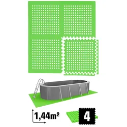 Poolmatte Bodenmatte 1,59qm Bodenfolie Bodenfliese 4er Set Unterlage für Pool