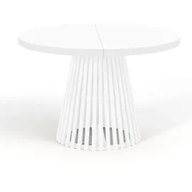 dekori.interiors Dekori_Interiors Esstisch, Weiß, Holz, Rund, 110x77x210 cm, Esszimmer, Tische, Esstische