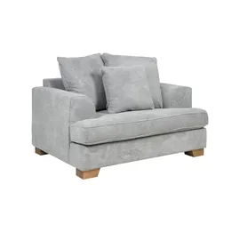 Soho Sessel Franka Flachgewebe 136 x 87 x 103 cm Grau mit Kissen
