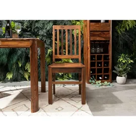 Massivmoebel24 Stuhl Sheesham 45x45x100 gewachst braun