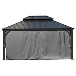 Jet-Line Gartenpavillon 3 x 3,65 m Grau