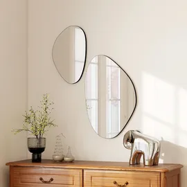 Homcom Wandspiegel 70 x 46 cm Schwarz