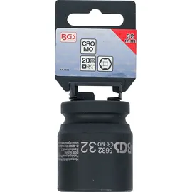 BGS Kraft-Steckschlüssel-Einsatz Sechskant Antrieb Innenvierkant 20 mm (3/4"), SW 32 mm
