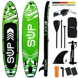 24MOVE Standup Paddle SUP Board Set 366 x 80 x 15 cm grün