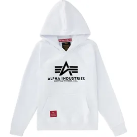 Alpha Industries Hoodie ALPHA INDUSTRIES "Basic Hoodie BL K", Mädchen, Gr. 16, weiß, Obermaterial: 80% Baumwolle, 20% Polyester, regular fit, Sweatshirts Hoodie