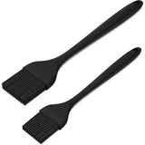 Hitzebeständige Silikon-backpinsel, Zum Verteilen Von Öl, Butter, Soßen Und Marinaden Für Grill, Gebäck, Kochen (schwarz, 2 Stück)