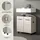 WELLTIME Waschbeckenunterschrank WELLTIME "FLORENZ, Waschbeckenunterschrank mit Rollen, hochwertige MDF-Front", beige (kaschmir nachbildung), B:60cm H:58cm T:31cm, FSC-zertifizierter Holzwerkstoff, Schränke, Waschbeckenunterschrank, Waschbeckenunterschrank, WBU,