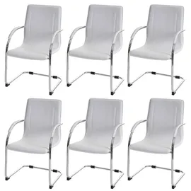Proregal Konferenzstuhl Sammy Textil Weiß 6er Set