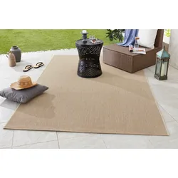 Teppich NORTHRUGS "Match", beige, B:240cm H:8mm L:340cm, Kunstfaser, Teppiche, In-& Outdoor, Kurzflor, Läufer, Modern, Unifarben, Wohnzimmer, Balkon
