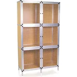 Hochwertiger Hasenstall mit 6 Boxen für Kaninchen, Tauben und andere Kleintiere