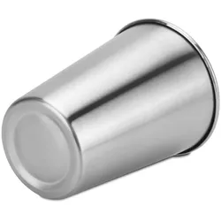 Intirilife 5x Stapelbare Edelstahl Becher in 170 ml - Camping Outdoor Metall Becher Tasse Glas Widerverwendbar ohne Plastik für Kinder geeignet
