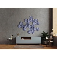 Gedotec Hexagon Akustikpaneele Holz | Lavendel | 2 Stück | Wandpaneele Holz | Made in AUSTRIA | Wanddekoration | 300 x 260 x 19 mm | Schalldämmung | Gaming Deko | aus recyceltem Filz