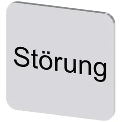 Siemens 3SU19000AF810AQ0 Bezeichnungsschild 22x22mm, Schild silber, Beschriftung: Störung - 10 Stück