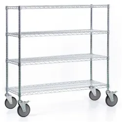 novocal Regalwagen, 4 Böden R615A4 , Maße (B x T x H):152,0 x 61,0 x 155,0 cm, R615A4