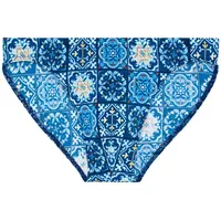 HOM Badeslip Swim Micro Briefs Blau/Weiß L