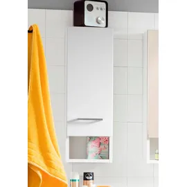 WELLTIME Hängeschrank "Ribera", weiß (weiß, weiß), B:25cm H:71cm T:20cm, MDF, Schränke, Hängeschrank