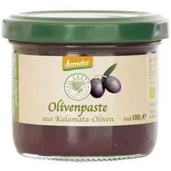 Olivenpaste aus schwarzen Kalamata - Oliven