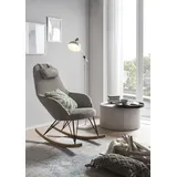 SalesFever Schaukelstuhl Grau Texturstoff 395608