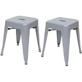 MCW Hocker A73 Metall 39 x 46 x 39 cm Grau