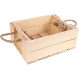 Creative Deco Holzkiste Natur 25 x 19 x 10 cm 10-tlg. natur