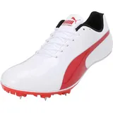 Puma Unisex Evospeed Sprint 14.5 Track and Field Shoe, White RED Silver, 42.5 EU