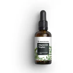 natural elements Vitamin K2 Mk-7 200μg – 50 ml all-Trans Gehalt >99,7% Tropfen