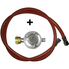 Gasbrenner 38cm für Grill und Paellapfannen Zubehör Gasbrenner: Druckminderer 50mbar + Gasschlauch 1,5mtr