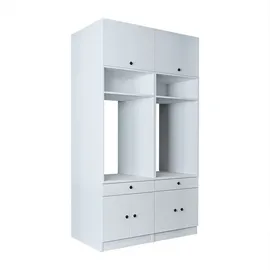 roomartstore.de Roomart Waschmaschinen-Doppelschrank 230 x 134 x 67 cm Braun