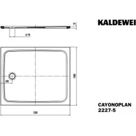 Kaldewei CAYONOPLAN 2227-5, Duschwanne mit Wannenträger extraflach, 375747980001,