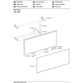 Keuco Royal Lumos 1400x650x60mm, 77 W, Licht einst, schw.-