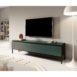 Selsey Bemmi TV-Lowboard 150 cm Dunkelgrün Metall