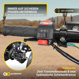 MIWEBA Kinder Quad S-8 Farmer 125 cc Motor Miniquad 125 ccm Toronto (Schwarz)