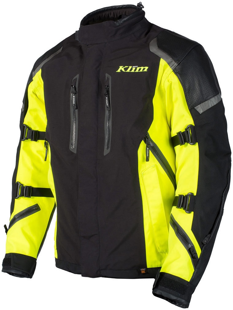 Klim Apex Motorfiets jas, zwart-geel, 2XL