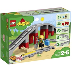 LEGO® Konstruktionsspielsteine DUPLO® Eisenbahnbrücke und Schienen