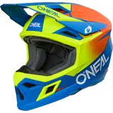 ONeal 3SRS Solid S26, Motocrosshelm Kinder - Matt Blau/Neon-Gelb/Orange - XL