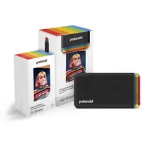 Polaroid Bundle Hi-Print+Paper - 2nd Generation - Bluetooth-verbundener 2x3 Pocket Photo- und Dye-Sub-Drucker - Schwarz