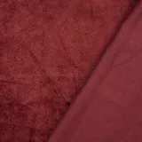 Alpenfleece mit einer glatten Seite Kuschelfleece - 0,5 m - Winterfleece - Breite 153 cm - 320g/m2 (Bordeaux)