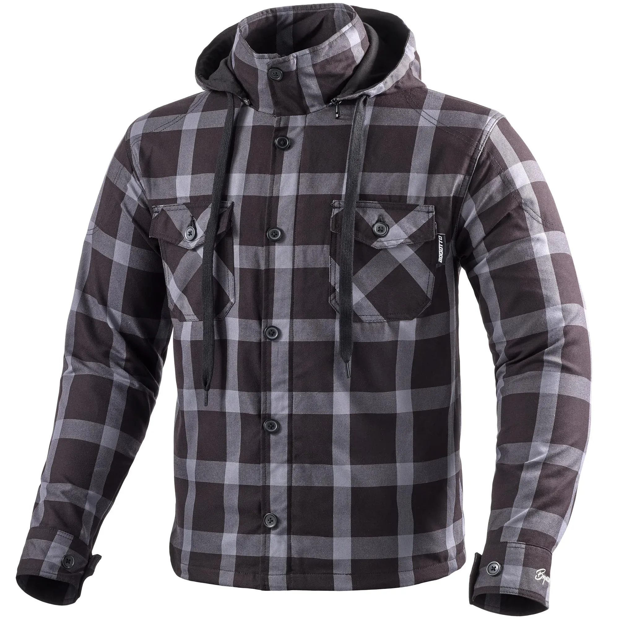 Bogotto Lumb-R Motorrad Zip Hoodie, schwarz, Größe XL für Männer
