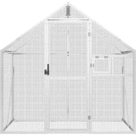 vidaXL Voliere Silbern 179 x 100 x 185 cm Aluminium
