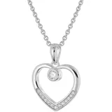 trendor Damen-Halskette 28430 Silber Vergoldet Mit Zirkonia-Herz 40 cm