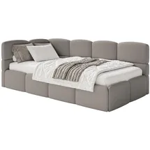 Selsey Polsterliege mit Matratze und Bettkasten ¦ grau ¦ Maße (cm): B: 220 H: 88