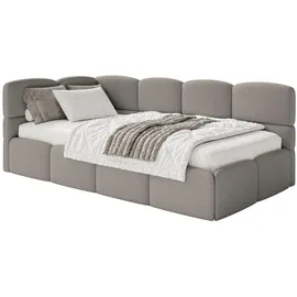 Selsey Polsterliege mit Matratze und Bettkasten ¦ grau ¦ Maße (cm): B: 220 H: 88