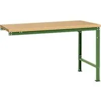 Manuflex Ansatztisch UNIVERSAL Spezial, Tischplatte Multiplex, 1500x1000, resedagrün