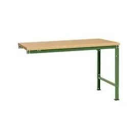 Manuflex Ansatztisch UNIVERSAL Spezial, Tischplatte Multiplex, 1500x1000, resedagrün