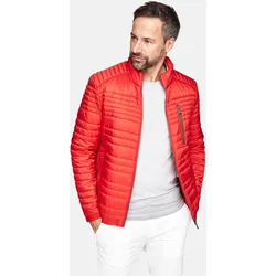 Steppjacke NEW CANADIAN, Herren, Gr. 28, rot, 100% Polyester, unifarben, sportlich, kurz, hoch geschlossener Ausschnitt, Langarm, Jacken, mit wasserabweisender Funktion