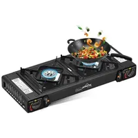 HOMELUX Gaskocher Campingkocher 2 flammig mit Gaskartuschen für Grill Camper, (0-St), 2 x 2,5KW